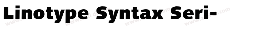 Linotype Syntax Seri字体转换